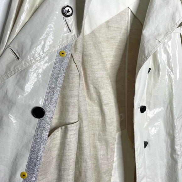 3.1 Phillip Lim | Coated Linen Trench Coat in Cream 10 - Picture 7 of 15